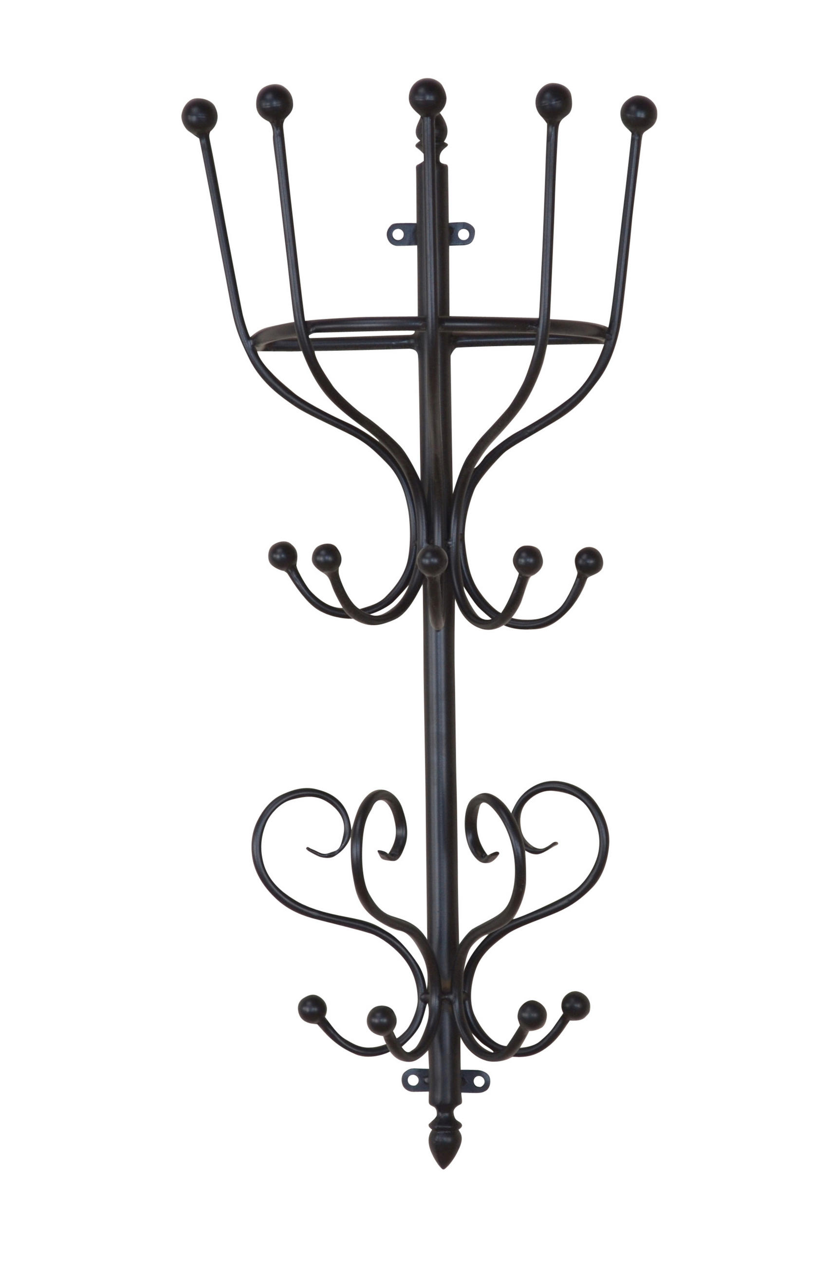 Mid.you Wandgarderobe Schwarz 17x29x70 cm