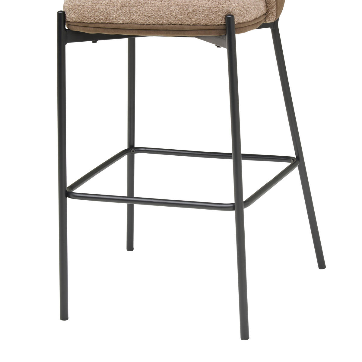 BAROVÁ ŽIDLE, hnědá - černá/hnědá, Moderní, kov/textil (53,5/101/54cm) - MID.YOU