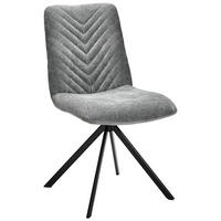 STUHL - Dunkelgrau/Schwarz, Design, Textil/Metall (47/87/61cm) - Xora