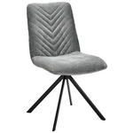 STUHL - Dunkelgrau/Schwarz, Design, Textil/Metall (47/87/61cm) - Xora