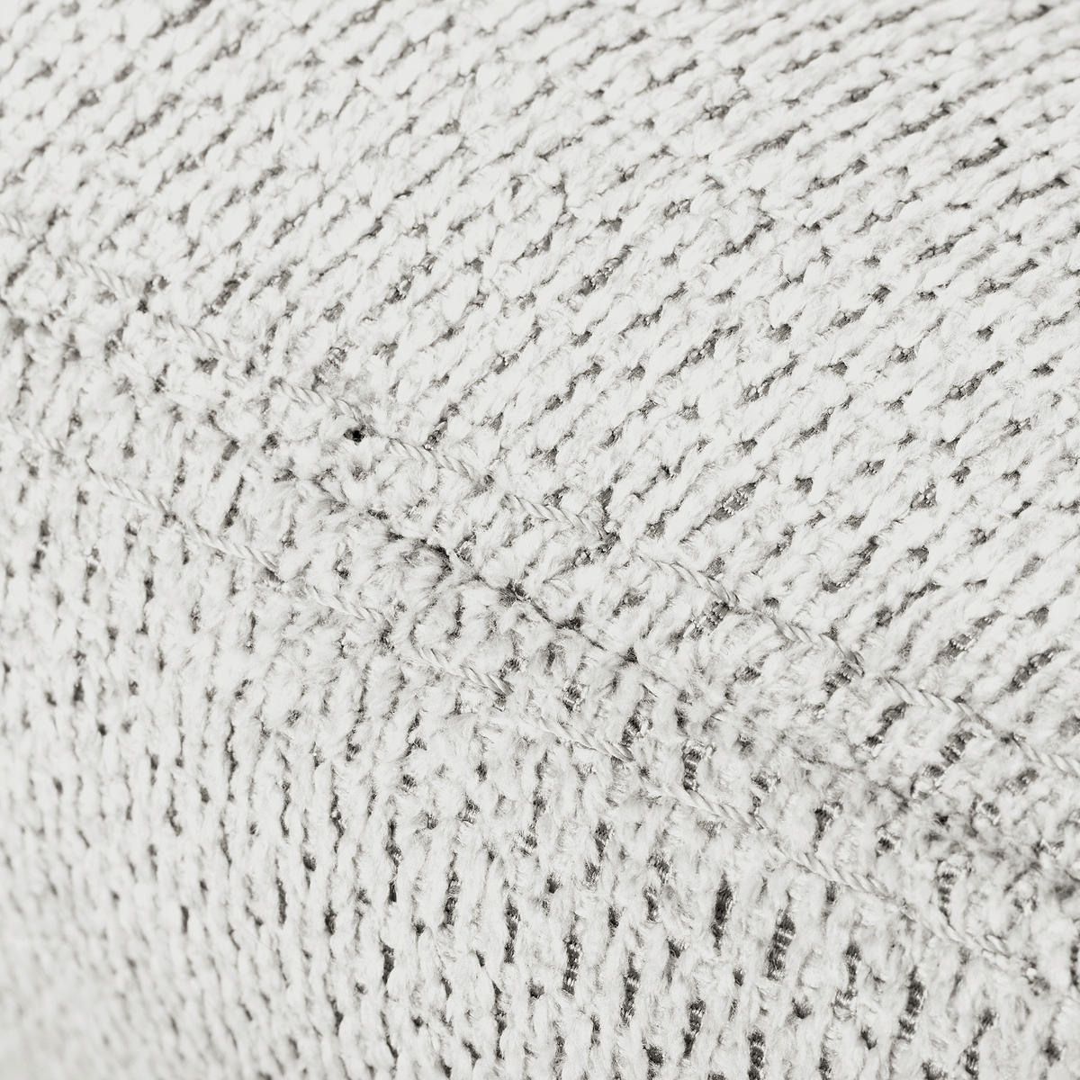 SESSELSET in Chenille Weiß  - Schwarz/Weiß, Design, Textil/Metall (67/87/74cm) - Livetastic