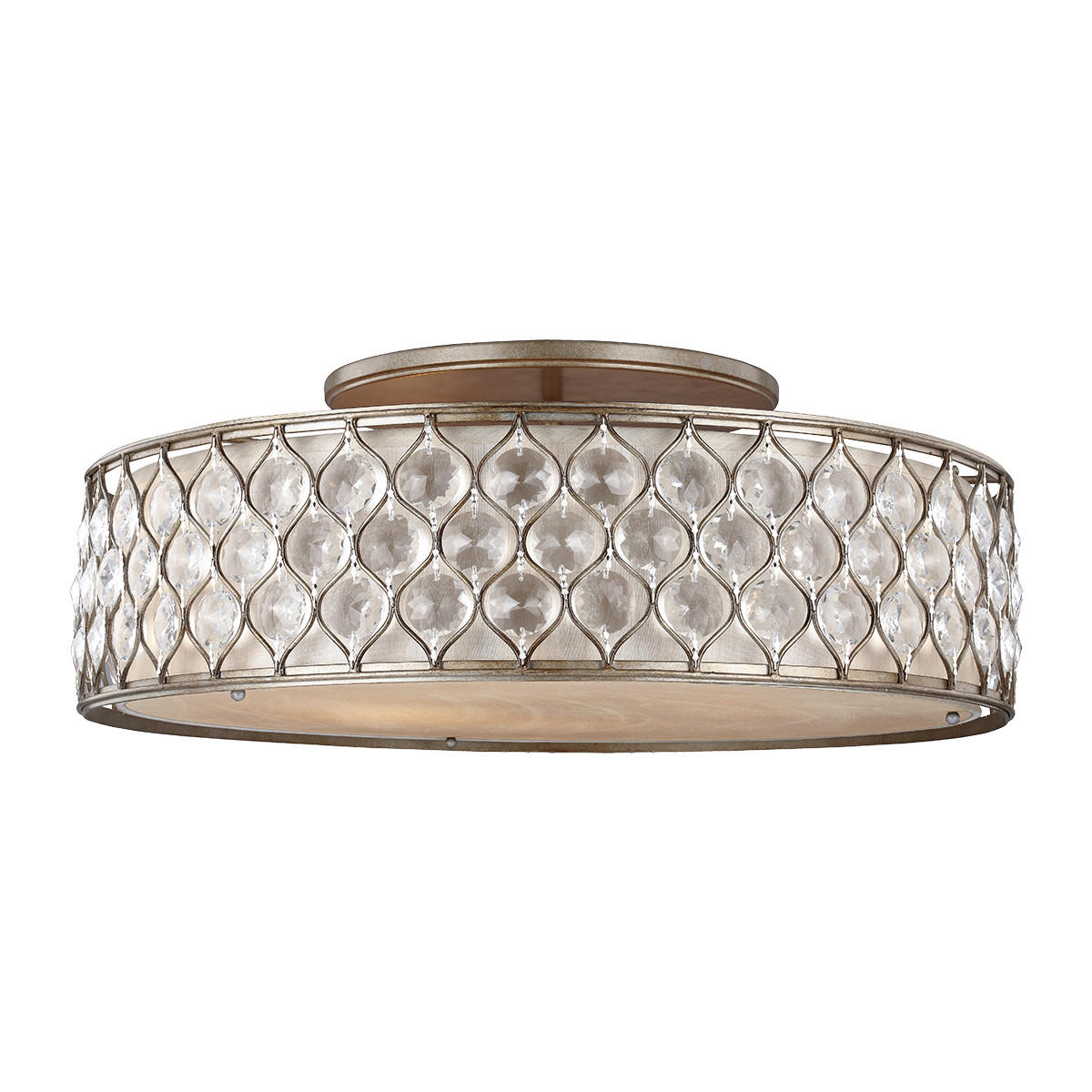 TAKLAMPA Elstead Lucia 76.2/27.3 cm  - silver, Klassisk, metall/glas (76.2/27.3cm) - Elstead Lighting