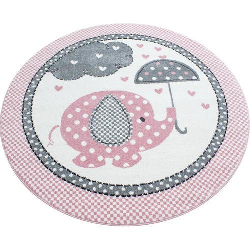 KINDERTEPPICH 120 cm Kids 570  - Rosa/Weiß, Trend, Textil (120cm)