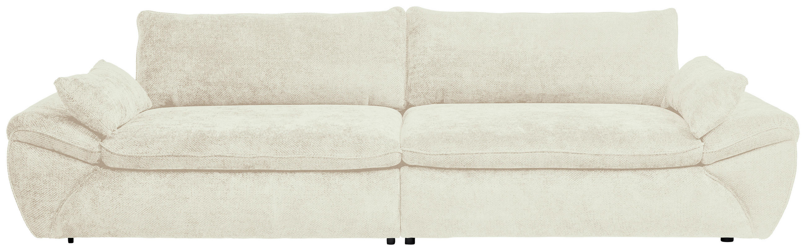 BIG SOFFA i struktur beige  - beige/svart, Klassisk, textil/plast (302/80/120cm) - MID.YOU