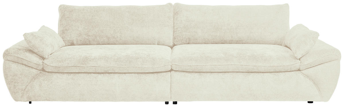 BIG SOFFA i struktur beige  - beige/svart, Klassisk, textil/plast (302/80/120cm) - MID.YOU