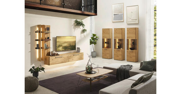 COUCHTISCH in Holz, Metall 95/65/42,6 cm  - Wildeiche/Bronzefarben, MODERN, Holz/Metall (95/65/42,6cm) - Valnatura