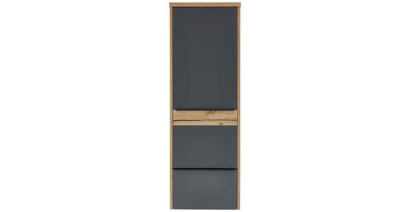 GARDEROBENSCHRANK 64/187/31 cm  - Eichefarben/Anthrazit, Design, Holzwerkstoff/Metall (64/187/31cm) - Dieter Knoll