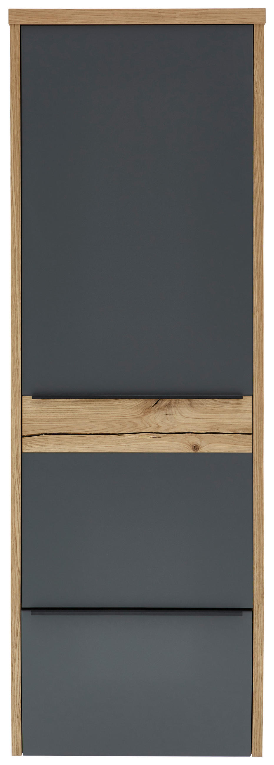 GARDEROBENSCHRANK  in 64/187/31 cm  - Eichefarben/Anthrazit, Design, Holzwerkstoff/Metall (64/187/31cm) - Dieter Knoll