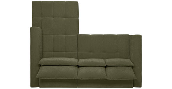 ECKSOFA  in Chenille Olivgrün  279/222 cm  - Schwarz/Olivgrün, KONVENTIONELL, Kunststoff/Textil (279/222cm) - Hom`in