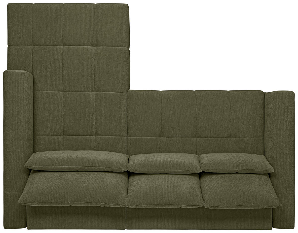 HÖRNSOFFA i chenille olivgrön  - olivgrön/svart, Klassisk, textil/plast (279/222cm) - MID.YOU