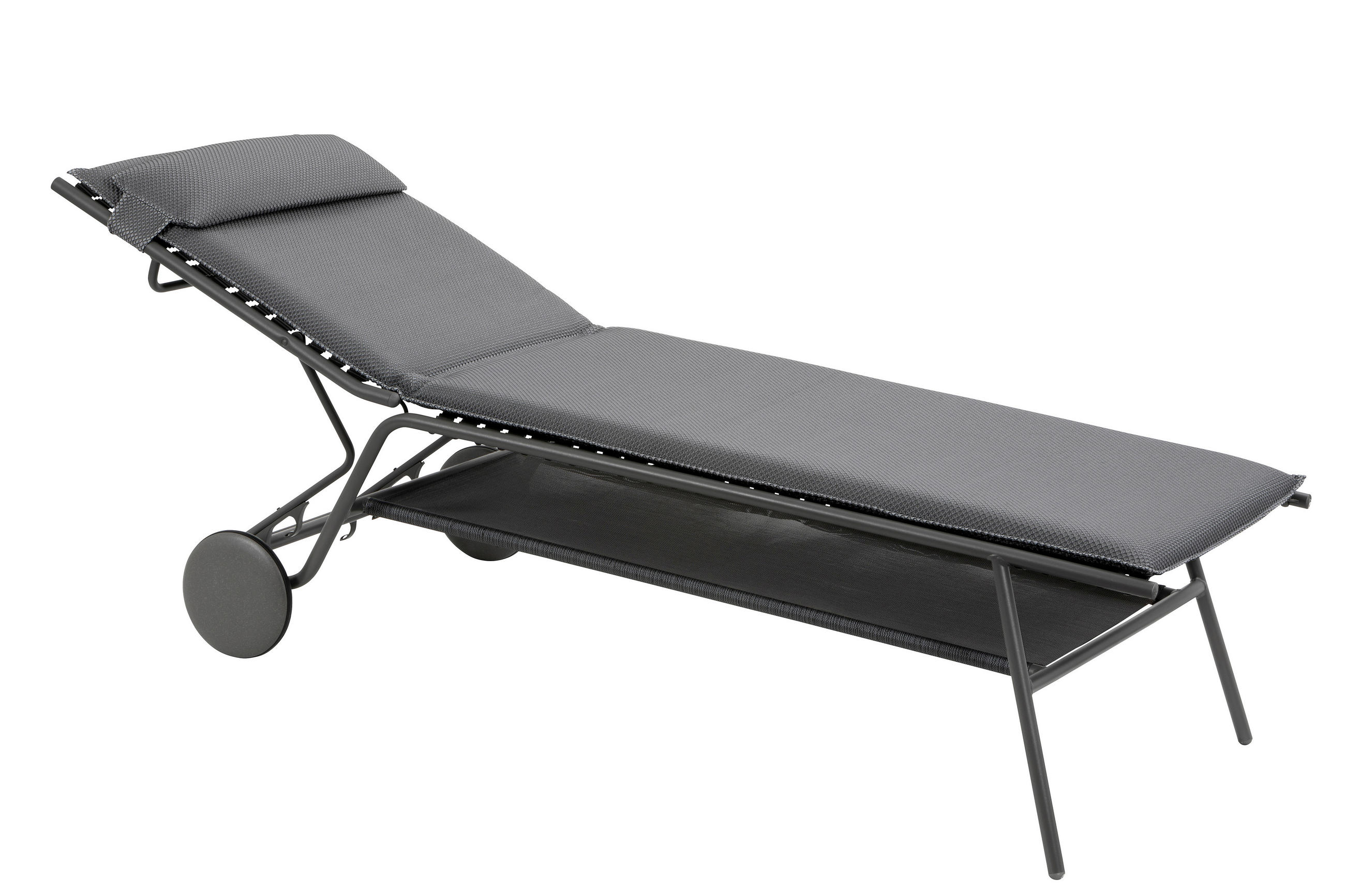 GARTENLIEGE 80/48/200 cm  - Grau, Basics, Textil/Metall (80/48/200cm) - Lafuma Mobilier