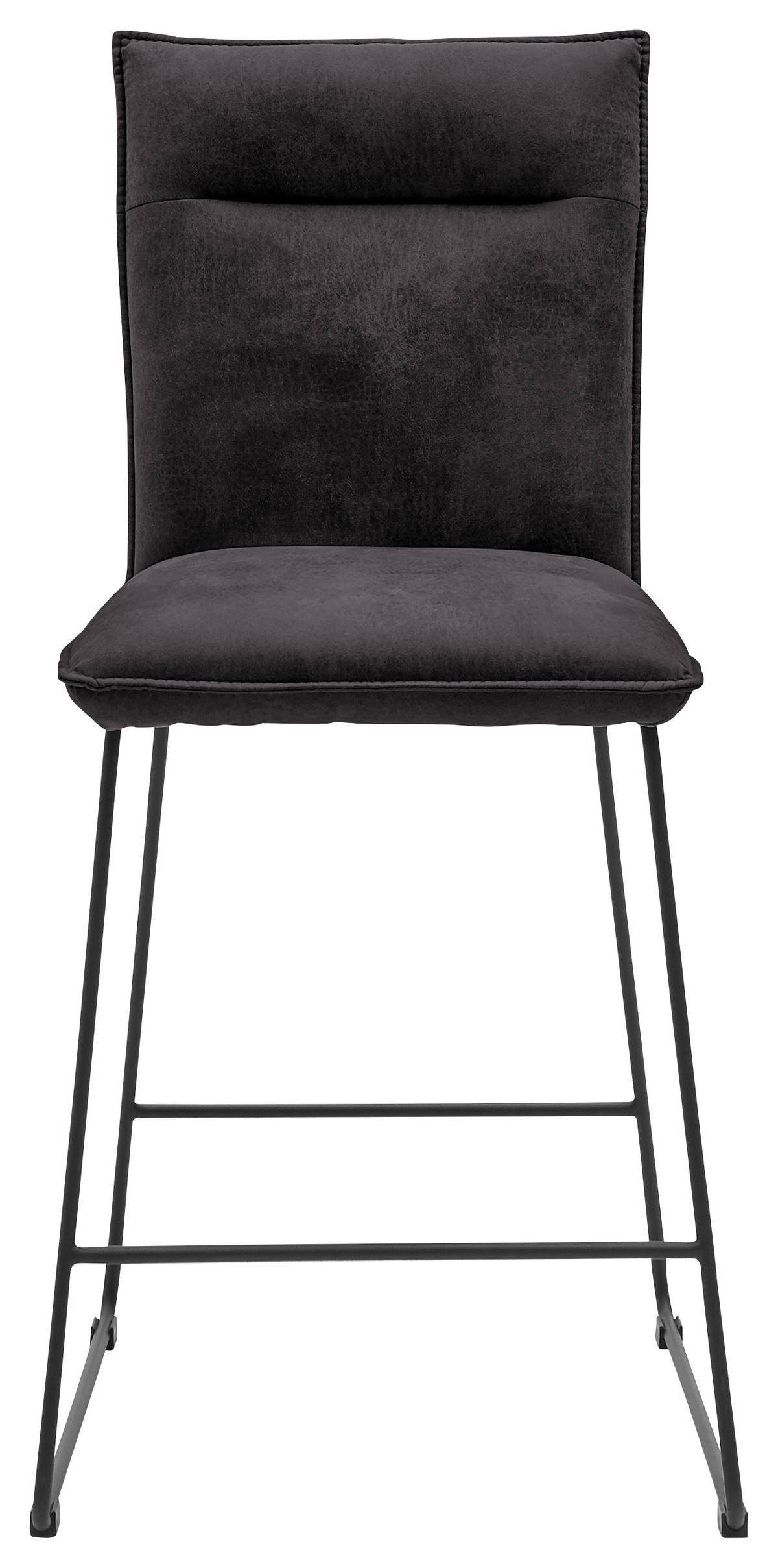 TRESENSTUHL in Metall, Textil Anthrazit, Schwarz  - Anthrazit/Schwarz, Design, Textil/Metall (50/99/59cm) - Valnatura