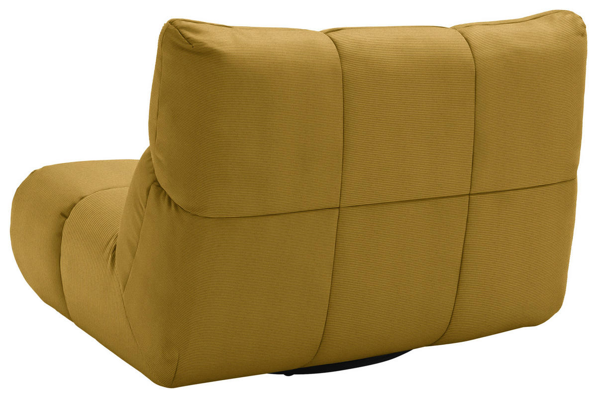 SESSEL Feincord Goldfarben, Hellgrün  - Goldfarben/Schwarz, Design, Kunststoff/Textil (112/85/108cm) - Pure Home Lifestyle