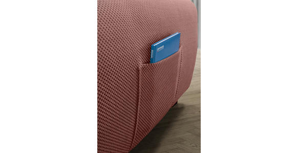 ECKSOFA Altrosa Plüsch  - Schwarz/Altrosa, KONVENTIONELL, Kunststoff/Textil (175/249cm) - Carryhome