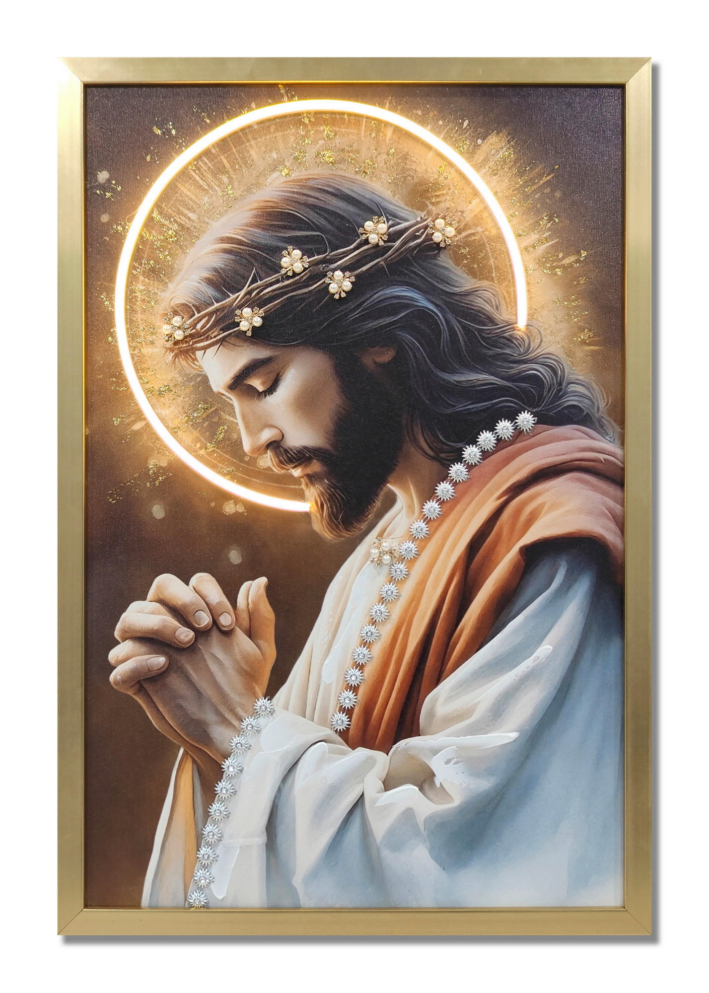 LED-DEKOLEUCHTE Jesus 42/3,3/62 cm  - Multicolor, Basics, Kunststoff (42/3,3/62cm) - Globo
