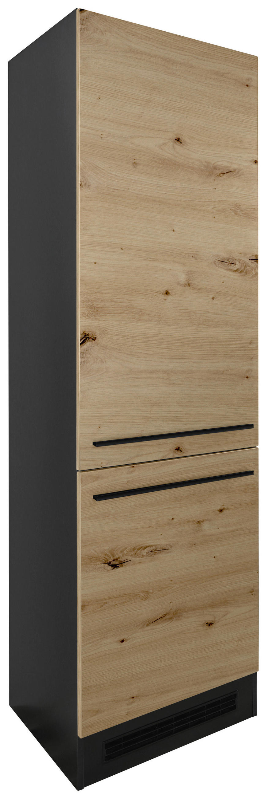 GERÄTEUMBAUSCHRANK 60/211/57 cm in Anthrazit, Eiche Artisan - Anthrazit/Schwarz, Lifestyle, Holzwerkstoff/Kunststoff (60/211/57cm) - MID.YOU