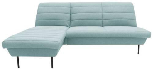 ECKSOFA in Webstoff Mintgrau  - Mintgrau/Schwarz, Design, Textil/Metall (168/214cm) - LOOKS by W.Joop