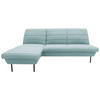 ECKSOFA Looks IX Mintgrau Webstoff  - Mintgrau/Schwarz, Design, Textil/Metall (168/214cm) - LOOKS by W.Joop