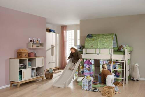 REGAL Stiene Eichefarben, Beige - Eichefarben/Beige, Basics, Holzwerkstoff (123,50/90,60/39,60cm) - Paidi
