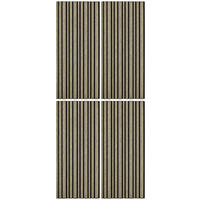 AKUSTIKPANEEL EICHE GRAU 4-er Set  - Hellgrau, MODERN, Holz (52/120cm)