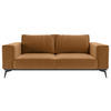 2-SITZER-SOFA in beflockt Orange  - Schwarz/Orange, Design, Holz/Textil (250/87/95cm) - MID.YOU