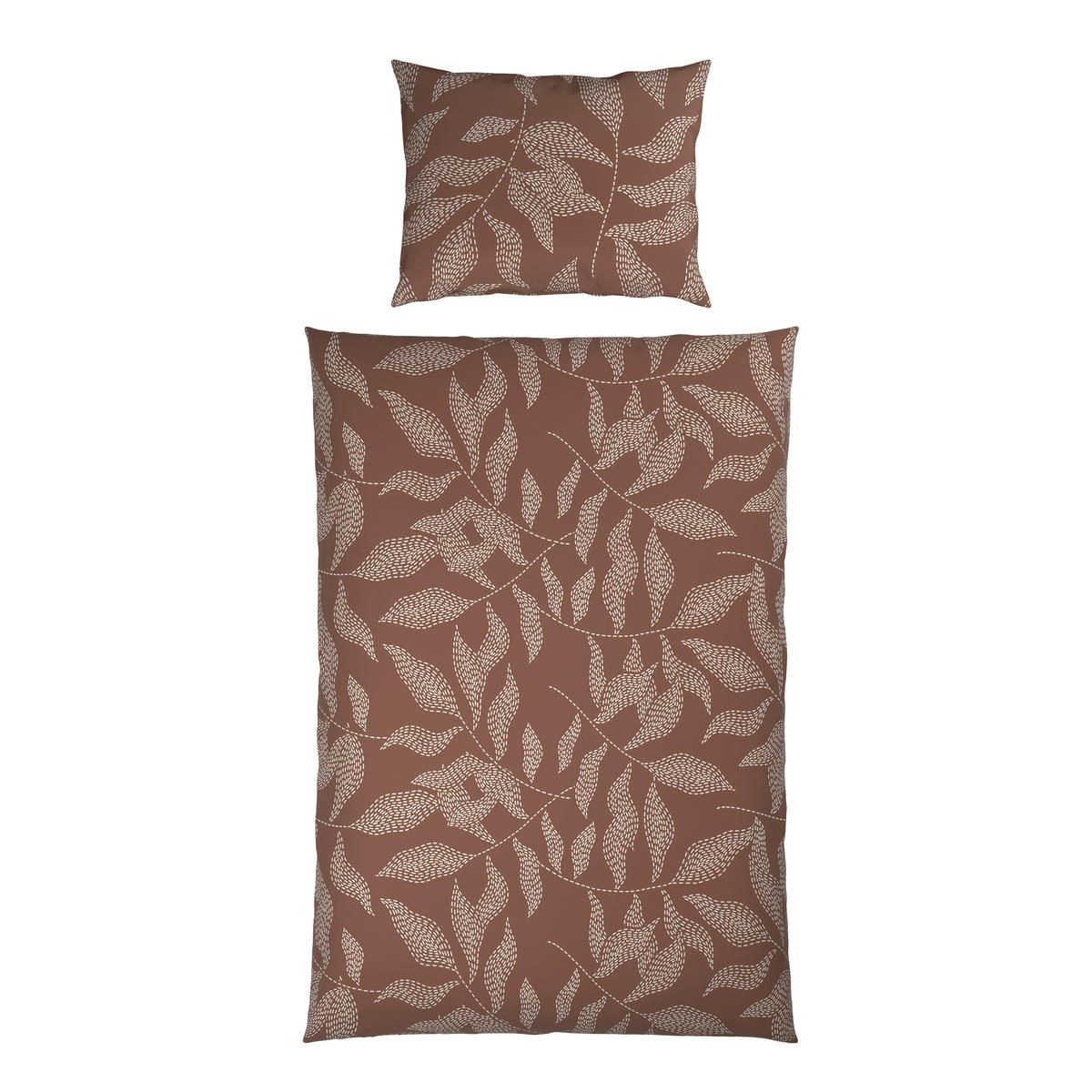 BETTWÄSCHE 2-teilig Mavie Satin 140/200 cm  - Braun, Basics, Textil (140/200cm) - Novel