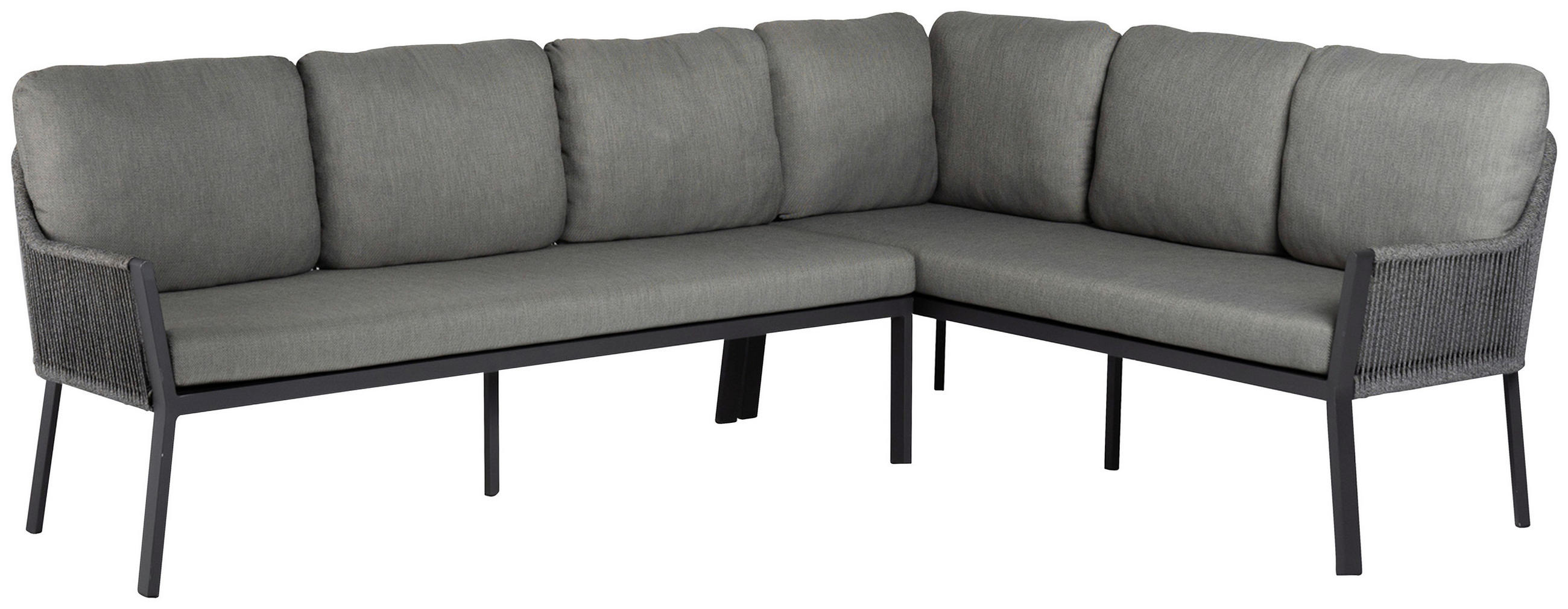 LOUNGEGARNITUR 255/205 cm Aluminium  - Anthrazit/Grau, Basics, Textil/Metall (255/205cm) - Tierra Outdoor