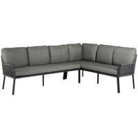 LOUNGEGARNITUR 255/205 cm Aluminium  - Anthrazit/Grau, Basics, Textil/Metall (255/205cm) - Tierra Outdoor