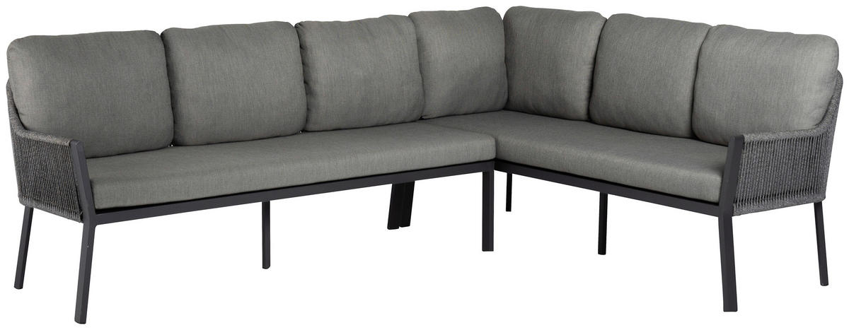LOUNGEGARNITUR 255/205 cm Aluminium  - Anthrazit/Grau, Basics, Textil/Metall (255/205cm) - Tierra Outdoor