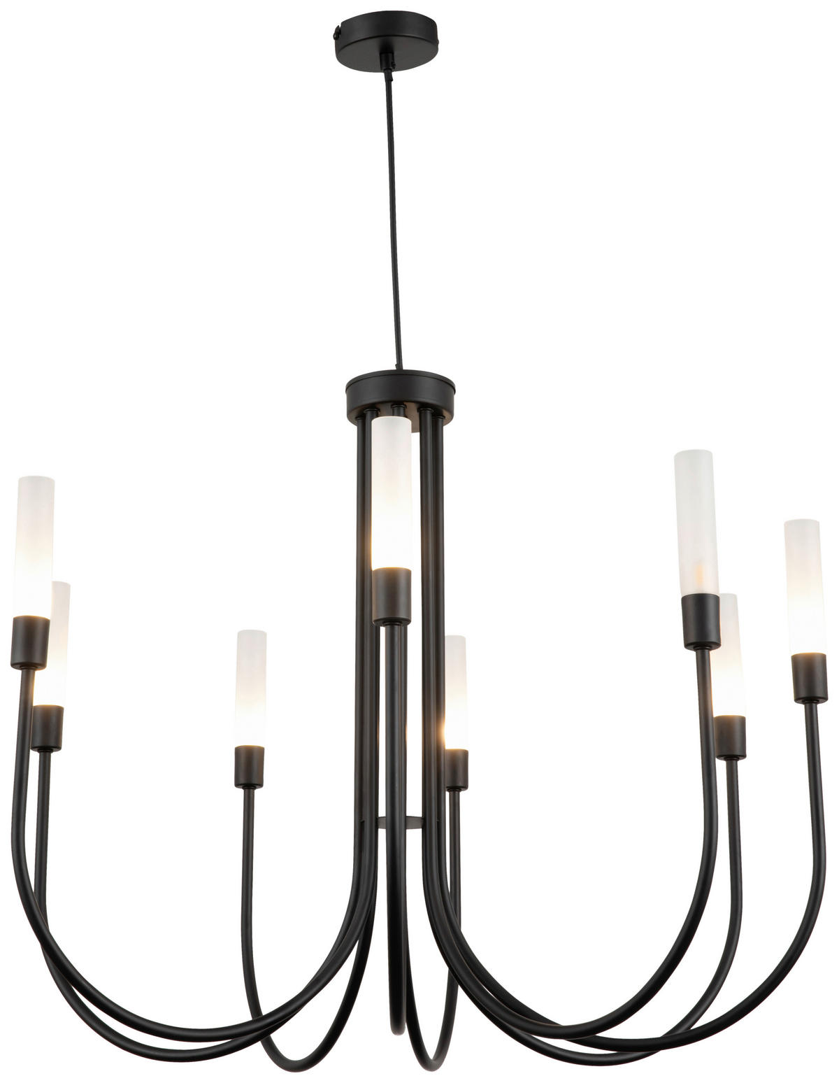 HÄNGELEUCHTE 75/125 cm  - Weiß, Trend, Glas/Metall (75/125cm) - Novel