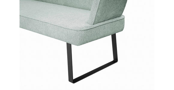 SITZBANK 205/91/66 cm Webstoff Schwarz, Türkis - Türkis/Schwarz, Design, Textil/Metall (205/91/66cm) - Novel