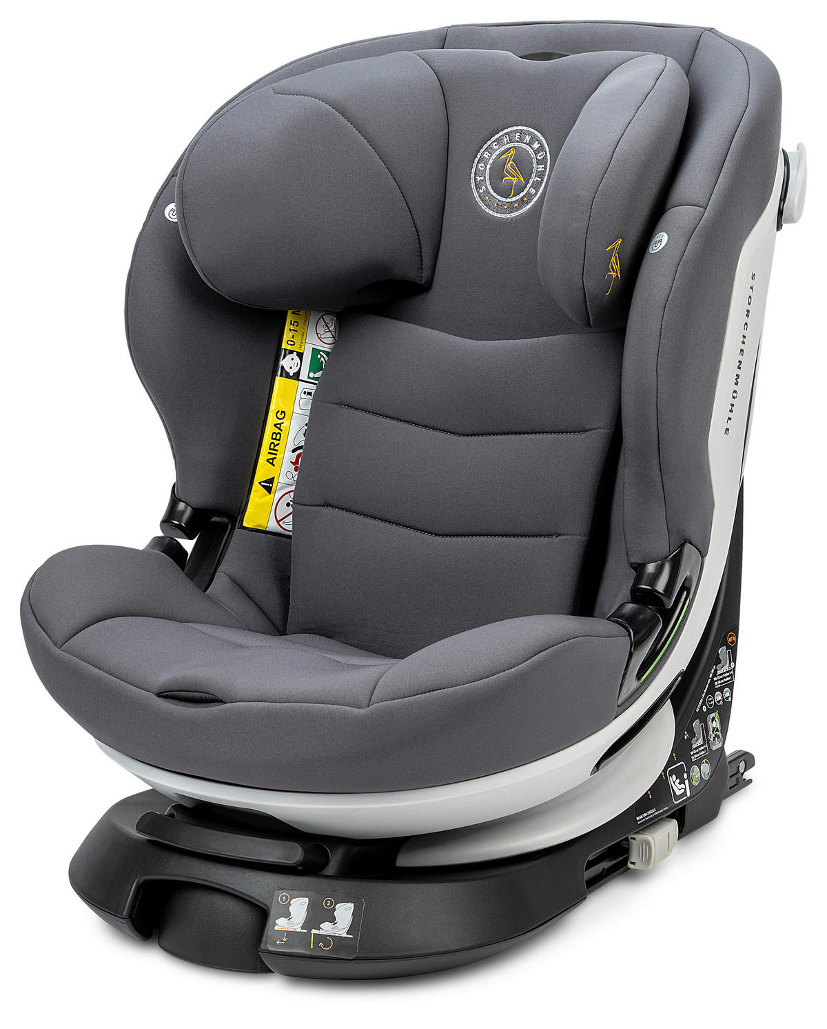 REBOARDER-KINDERSITZ Niki KId  - Grau, Basics, Kunststoff/Textil (45/59/53.5cm) - Storchenmühle