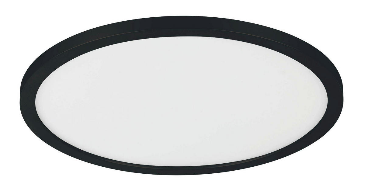 LED-Deckenleuchte Campaspero 30/3 cm   - Schwarz/Weiß, Basics, Kunststoff (30/3cm)