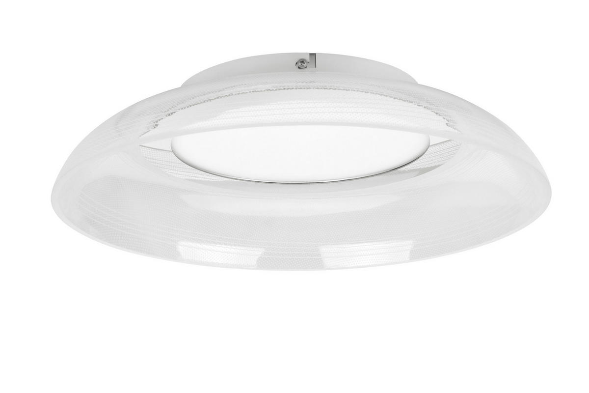 LED-DECKENLEUCHTE Jacksonville 40/9 cm   - Chromfarben/Weiß, LIFESTYLE, Kunststoff/Metall (40/9cm) - Novel