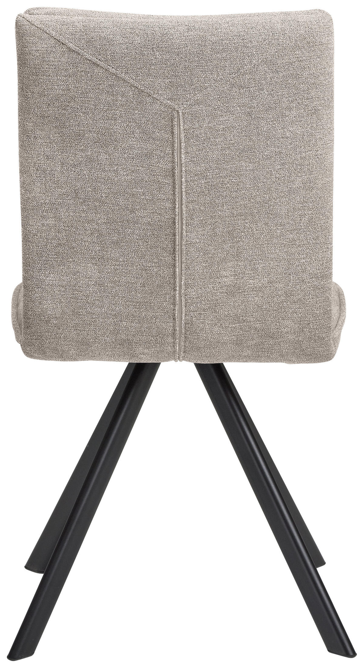 STUHL beflockt Braun, Schwarz  - Schwarz/Braun, Design, Textil/Metall (47,5/92/59cm) - Cantus