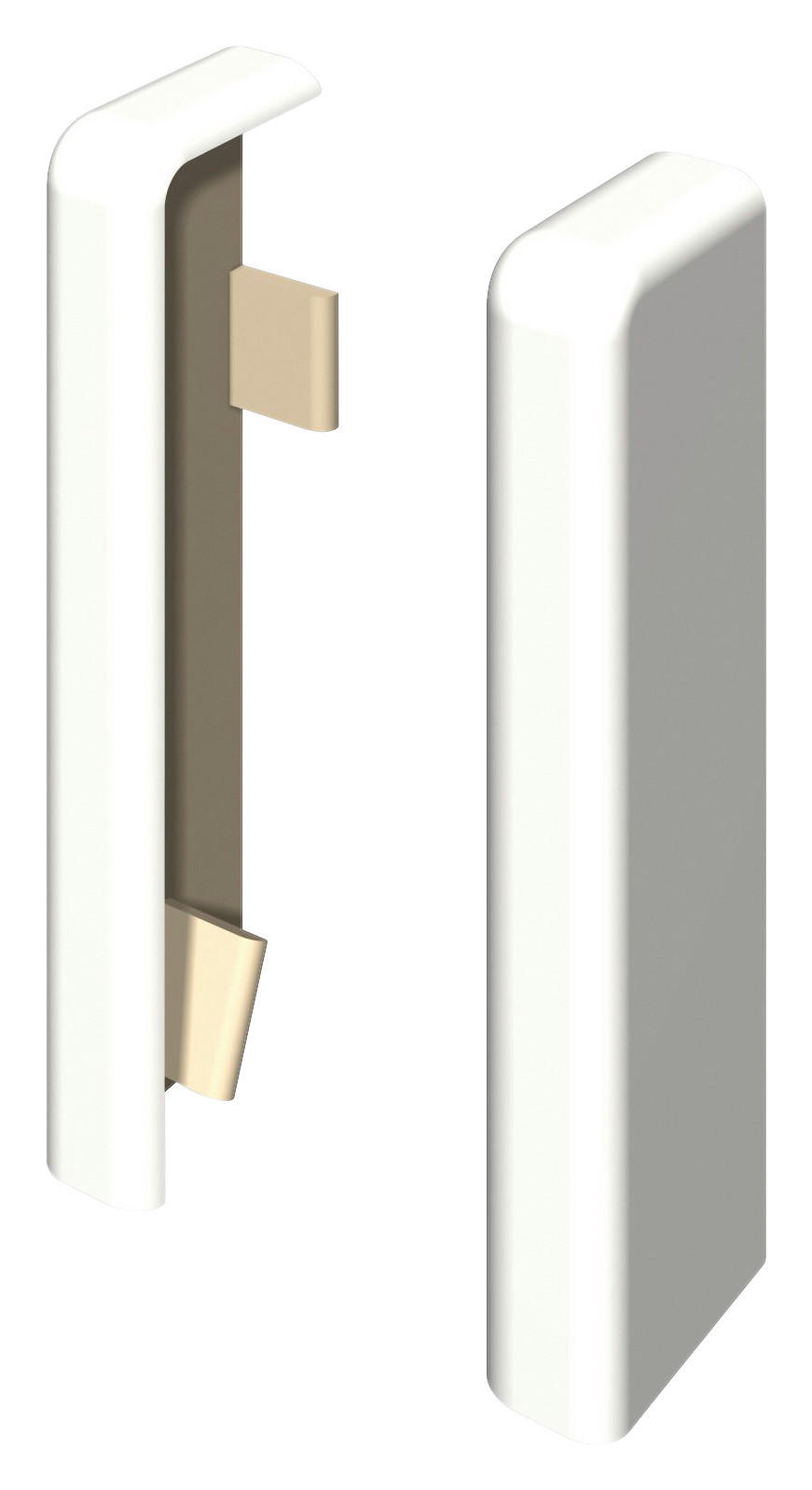 SOCKELLEISTENENDSTÜCK Weiß  - Weiß, KONVENTIONELL, Kunststoff (2.2/2.2/5.9cm) - Egger Holzwerkstoffe