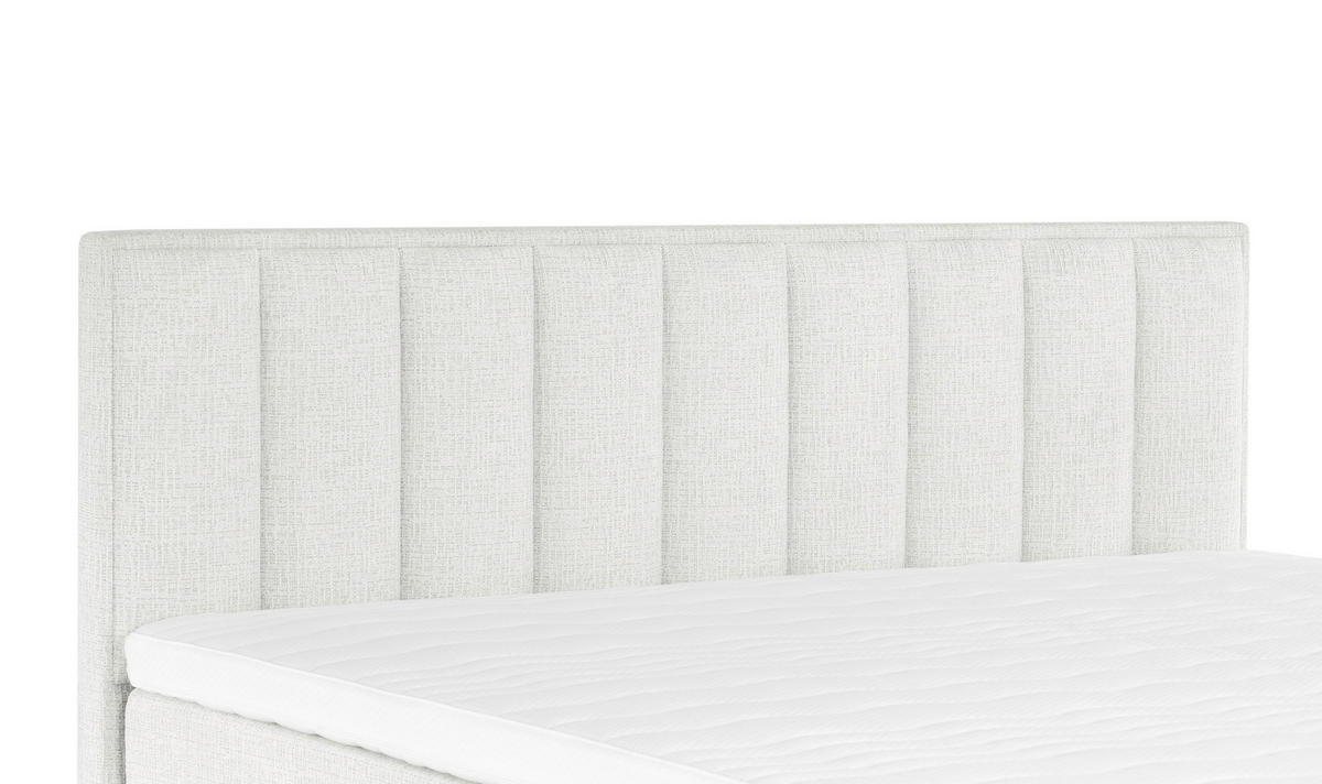 KONTINENTALSÄNG 160/200 cm  i cremefärgad  - aluminiumfärg/cremefärgad, Klassisk, metall/trä (160/200cm) - Best Price