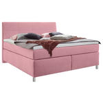BOXSPRINGBETT 180/200 cm  in Altrosa  - Chromfarben/Altrosa, KONVENTIONELL, Kunststoff/Textil (180/200cm) - Voleo