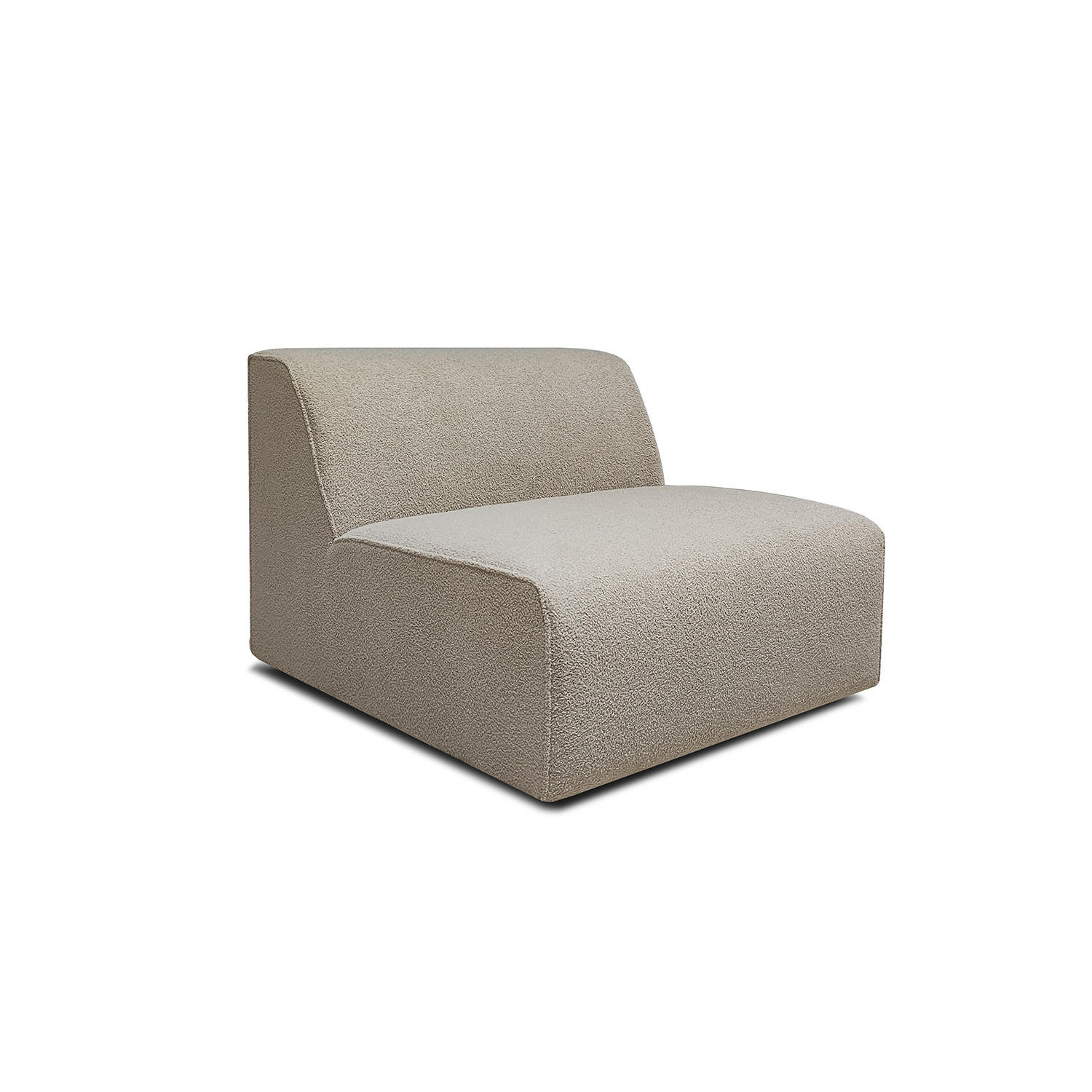 SOFFMODUL i teddy tyg beige  - beige/svart, Klassisk, metall/trä (100/70/96cm) - Niels Andersson