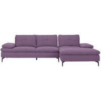 ECKSOFA Webstoff Lila  - Lila/Schwarz, Design, Textil/Metall (301/179cm) - Chilliano