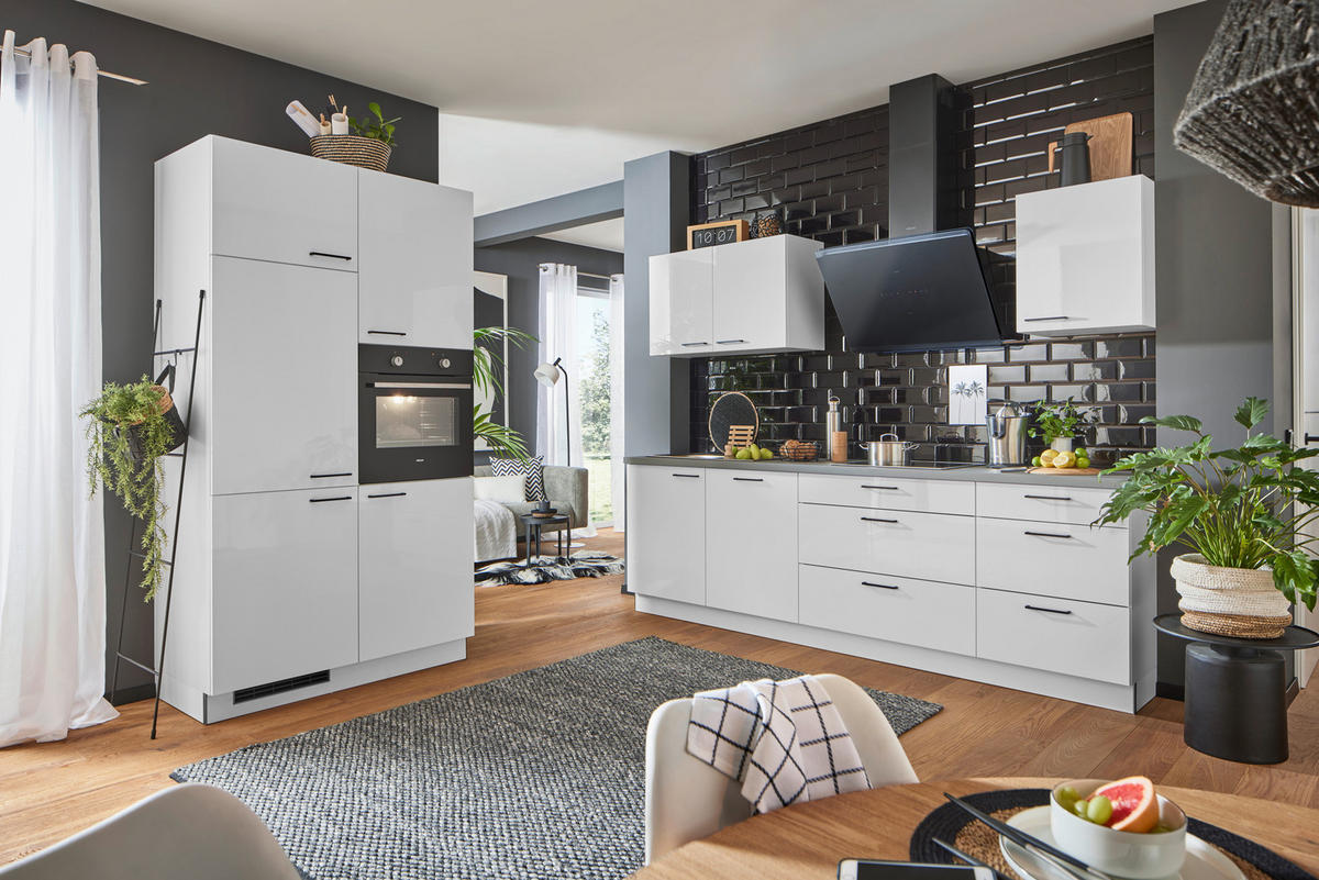 EINBAUKÜCHE   - Weiß, MODERN, Holzwerkstoff - Welnova