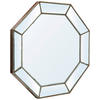 WANDSPIEGEL 80/80/4 cm    in achteckig  - Klar/Dunkelbraun, Design, Glas/Holzwerkstoff (80/80/4cm) - MID.YOU