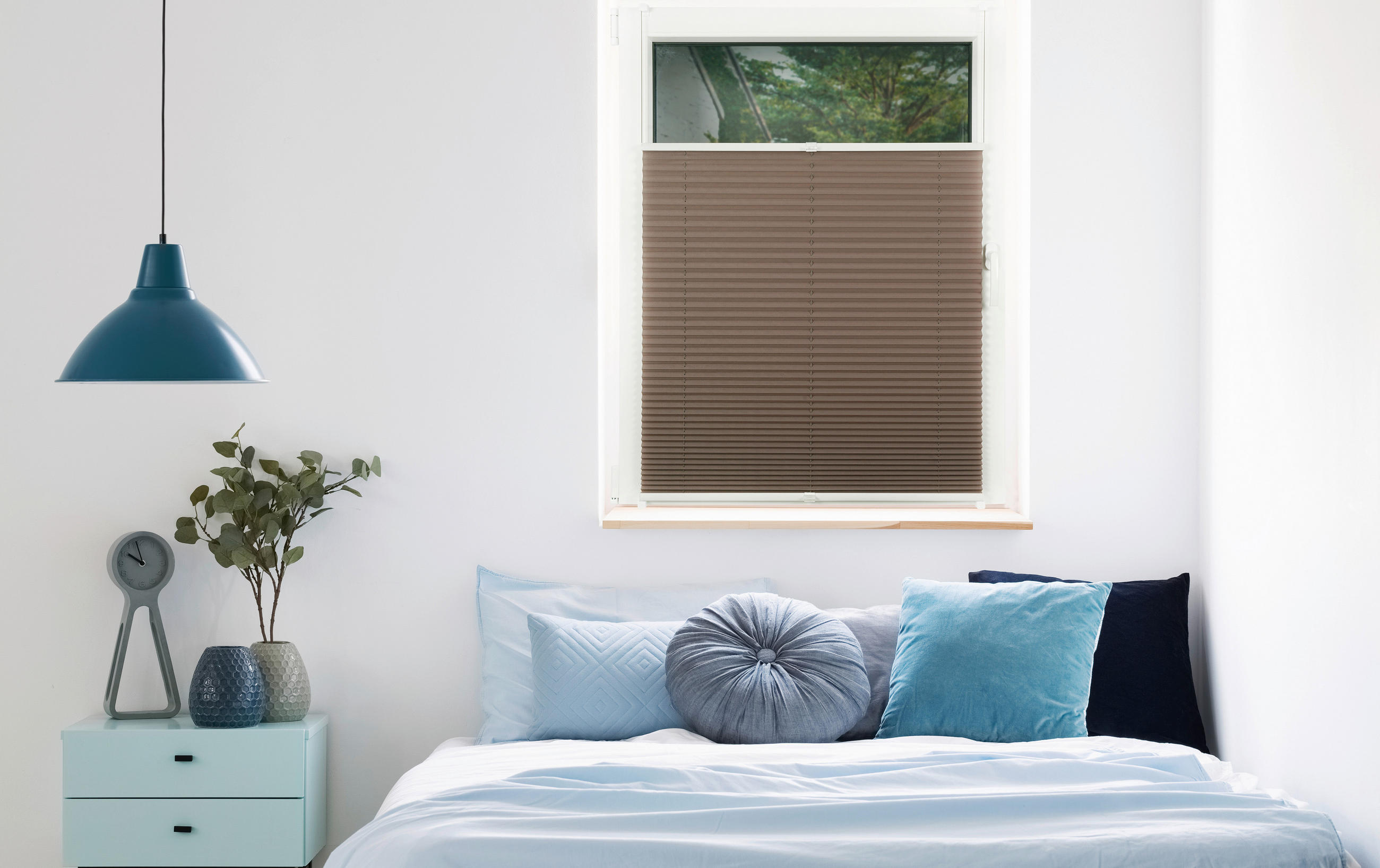 PLISSEE 100/130 cm  - Taupe, Basics, Textil (100/130cm) - Homeware