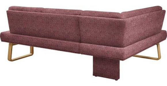 ECKBANK 174/265 cm  in Rosa, Eichefarben  - Eichefarben/Rosa, Design, Holz/Textil (174/265cm) - Dieter Knoll