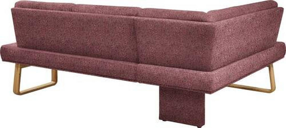 ECKBANK 174/240 cm  in Rosa, Eichefarben  - Eichefarben/Rosa, Design, Holz/Textil (174/240cm) - Dieter Knoll