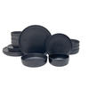 KOMBISERVICE Schwarz Mika black 16-teilig 4 Personen  - Schwarz, Trend, Keramik - Novel