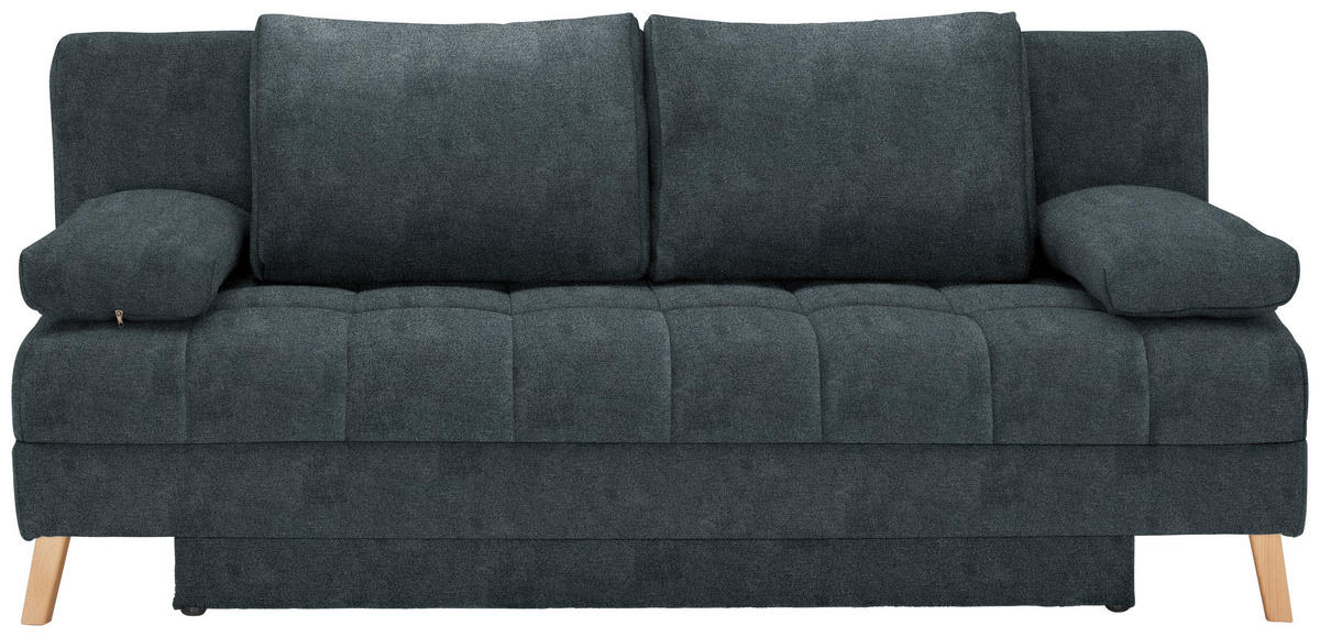 SCHLAFSOFA in Webstoff Anthrazit  - Anthrazit/Naturfarben, Konventionell, Holz/Textil (195/90/90cm) - Cantus