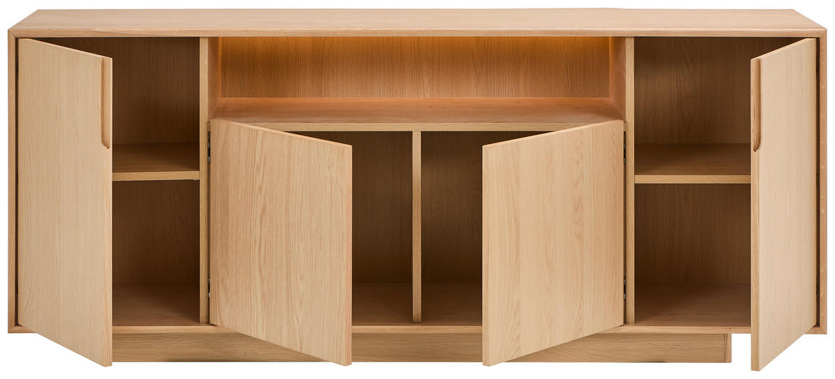 ŠIROKÁ KOMODA, dub, barvy dubu, 180/75/40 cm - barvy dubu, Design, dřevo/kompozitní dřevo (180/75/40cm) - Livetastic