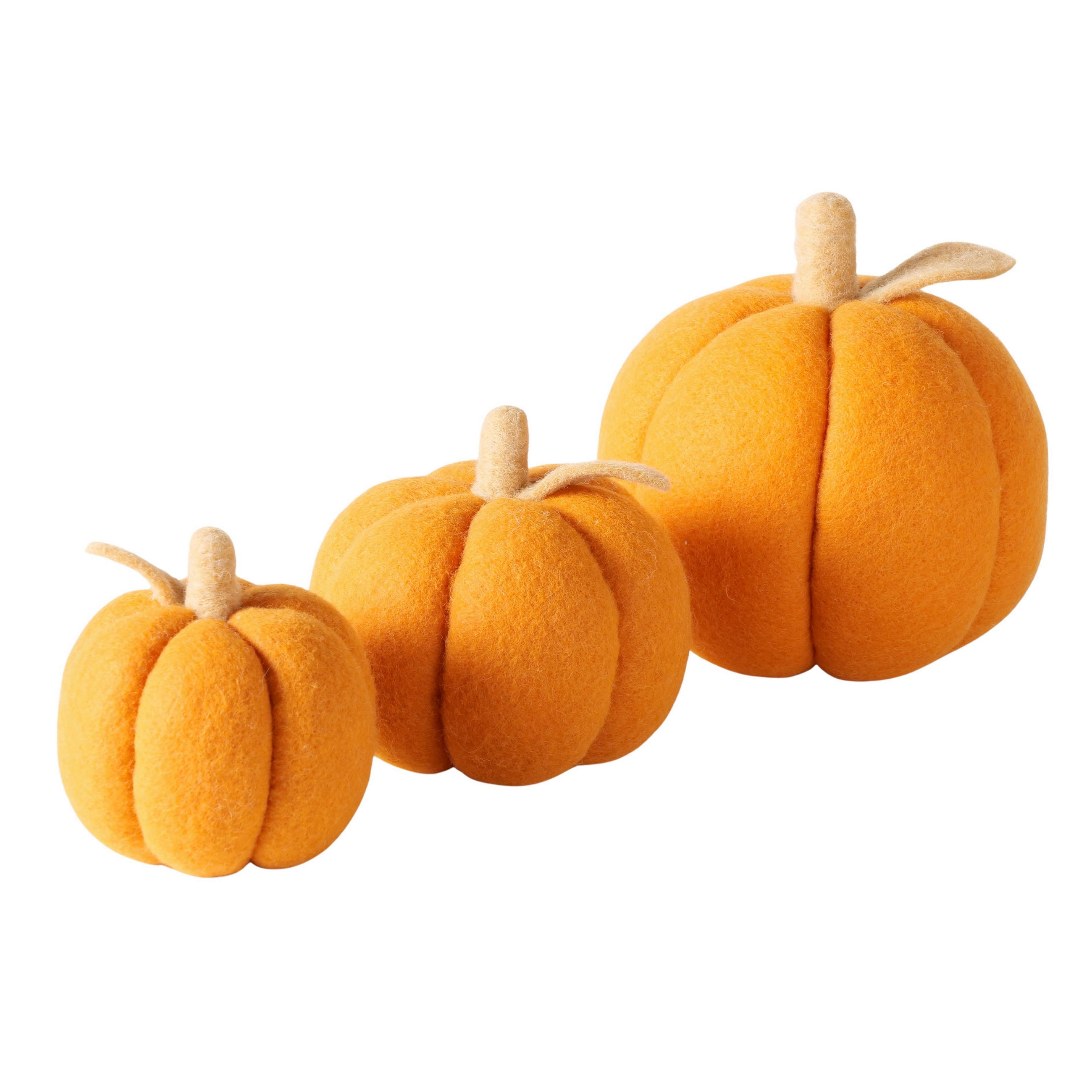 DEKOKÜRBIS - Orange, Basics, Kunststoff/Textil (13,5/13,5/12,5cm)