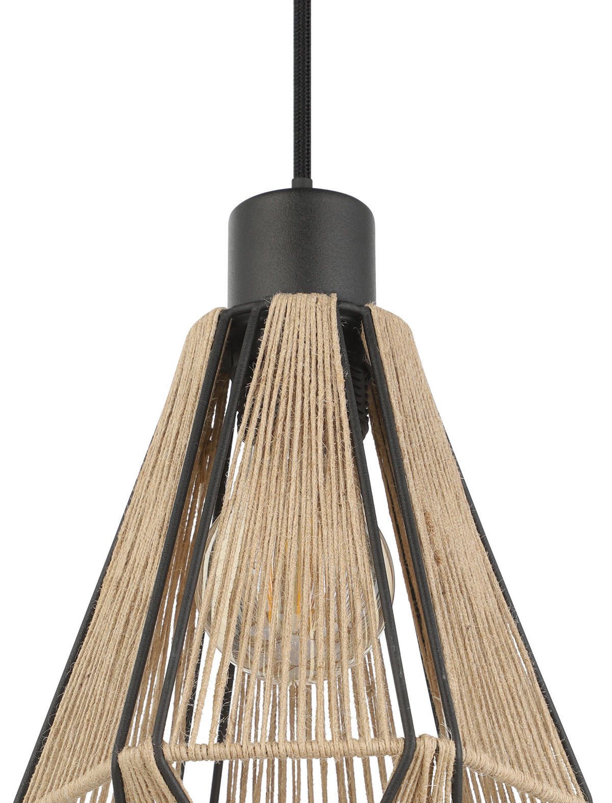 Lampă Suspendată 17/14,5/110 cm  - maro/negru, Basics, metal/textil (17/14,5/110cm)